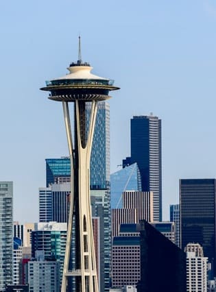 Space Needle in Seattle, representing TMC’s contract therapy services across Washington.